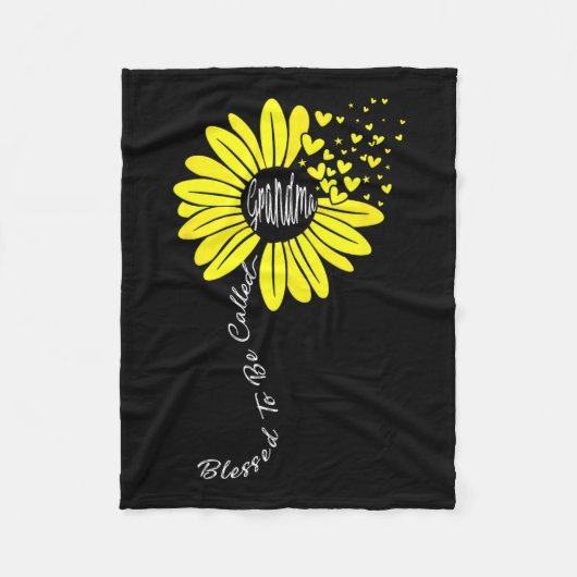 Oma Moederdag Zonnebloem Familie Fleece Deken (Voorkant)