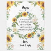Oma Moederdag Zonnebloem Quote van Grandkids Fleece Deken (Voorkant)