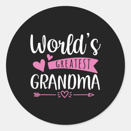 Oma Moederdag's Grootste Oma Ontwerp Ronde Sticker (Voorkant)