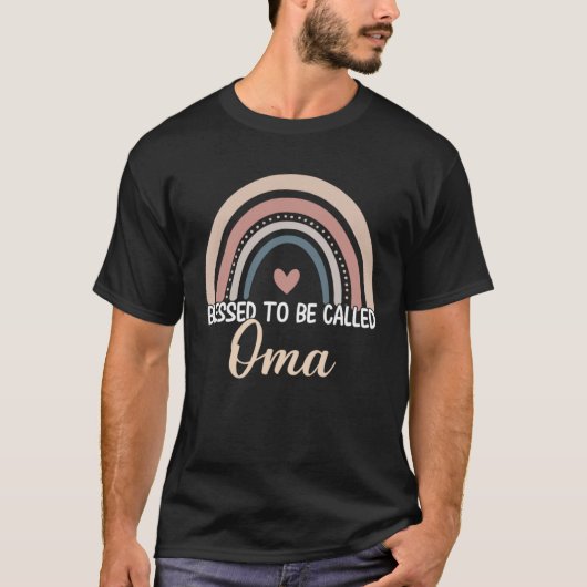 Oma Mother s Day Blessed To Be Called Oma Rainbow T-shirt (Voorkant)