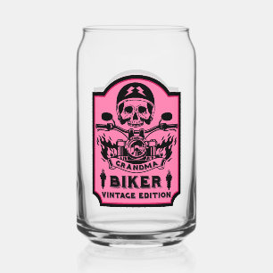 Oma Motorrijder Blikvorm Glas