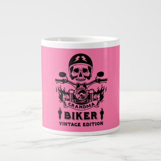 Oma Motorrijder Grote Koffiekop (Voorkant)