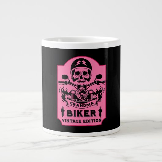 Oma Motorrijder Grote Koffiekop (Voorkant)