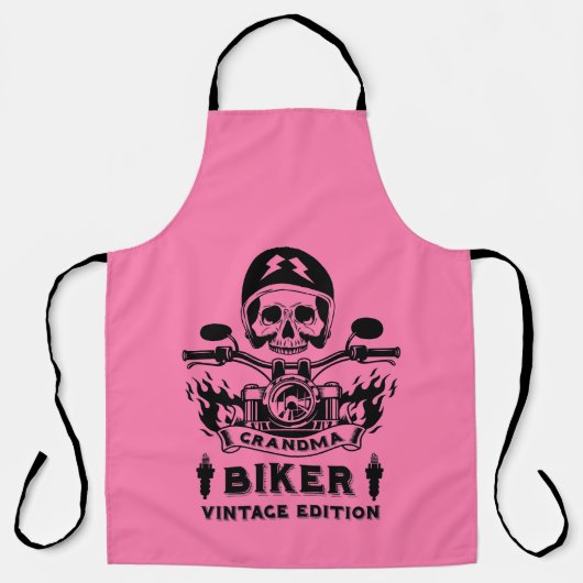 Oma Motorrijder Schort (Voorkant)