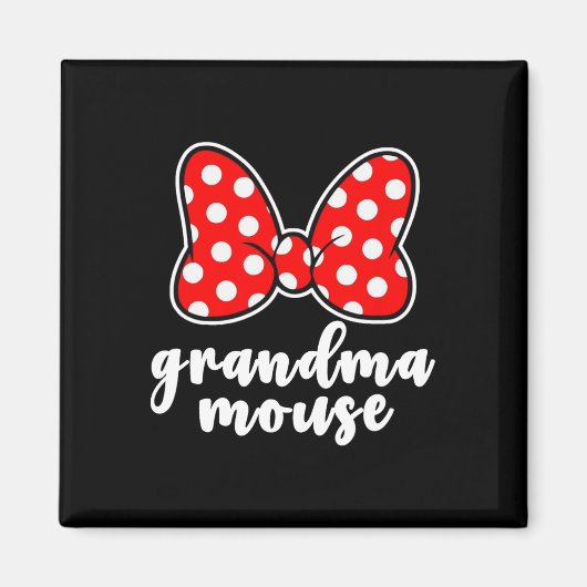 Oma Mouse Familie Vakantie - Grappig Oma Mous Magneet (Voorkant)