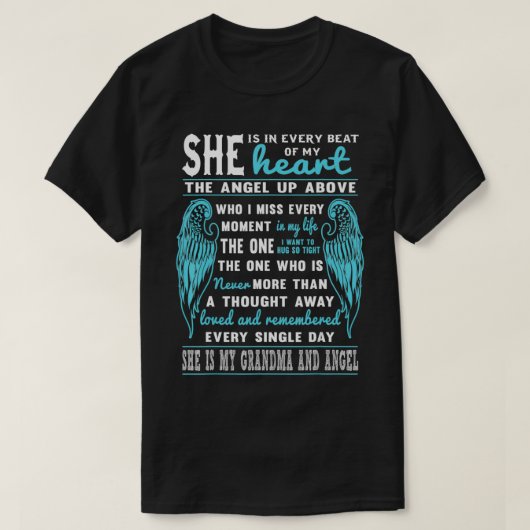 Oma My Guardian Angel is in elke klap van T-shirt (Design voorkant)