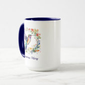 Oma Naam Mok Bloem Cadeau  (Voorkant links)