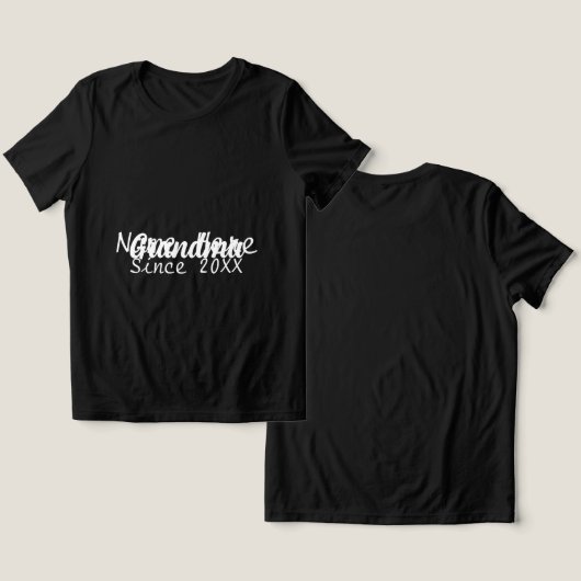 Oma Naam Sinds 20XX Tri-Blend Shirt (Ontwerp Voorkant & Achterkant)