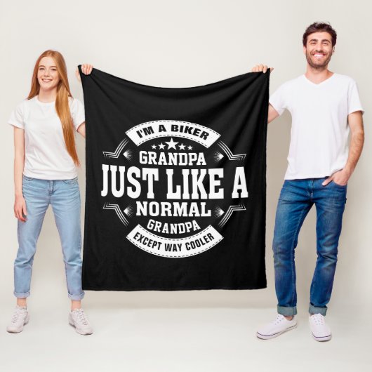 Oma naam wijzigen en wat tekst van Biker Grandfath Fleece Deken (In situ)