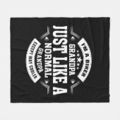 Oma naam wijzigen en wat tekst van Biker Grandfath Fleece Deken (Voorkant (Horizontaal))