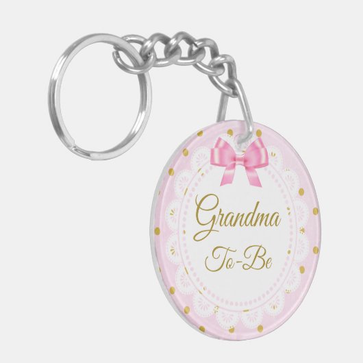 Oma naar Be | Geboorteaankondiging Sleutelhanger (Voorkant Links)