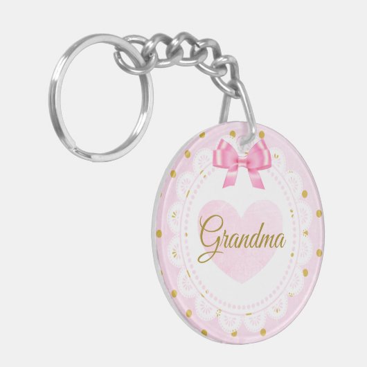 Oma naar Be | Geboorteaankondiging Sleutelhanger (Voorkant Links)