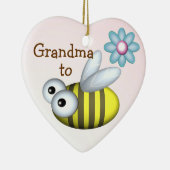 Oma naar Bee / aankondiging verwacht Keramisch Ornament (Rechts)