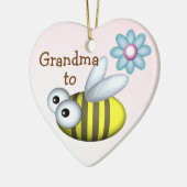 Oma naar Bee / aankondiging verwacht Keramisch Ornament (Links)