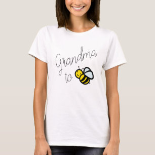 Oma naar Bee Grootmoeder Baby shower T-shirt
