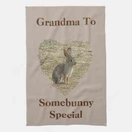 Oma naar de speciale Schattige Bunny Theedoek