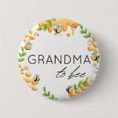 Oma naar honingbijen Baby shower Button (Voorkant)