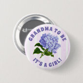 Oma naar Paars Lilacs Baby shower Ronde Button 5,7 Cm (Voorkant /achterkant)