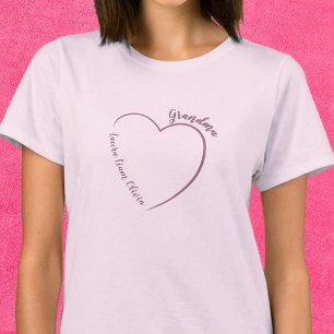 Oma namen kleinkinderen hart t-shirt