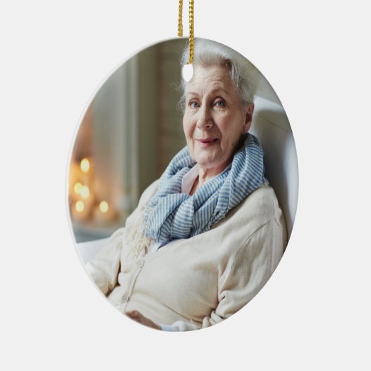 Oma Nan Oma Definitie Foto Kerstmis Keramisch Ornament (Rechts)