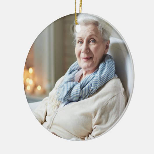 Oma Nan Oma Definitie Foto Kerstmis Keramisch Ornament (Links)