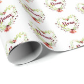Oma Nana Gift Wrap Papier Hart en Bloemen (Rol Hoek)
