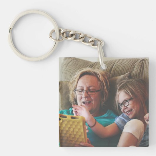 Oma Nana Mema Aangepaste Foto Creëer van jezelf Sleutelhanger (Voorkant)
