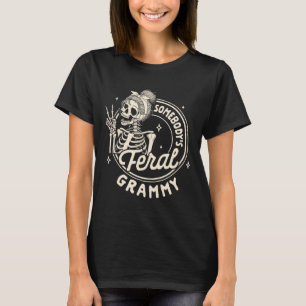 Oma Nana Mimi Gigi Skelet Iemands Feral G T-shirt