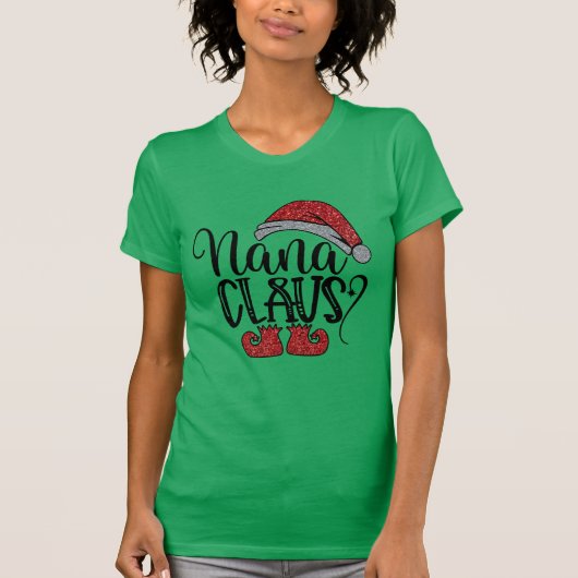 oma nana santa clause grappige kerst t-shirt (Voorkant)