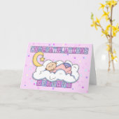 Oma nieuwe baby meisje gefeliciteerd kaart (Gele Bloem)