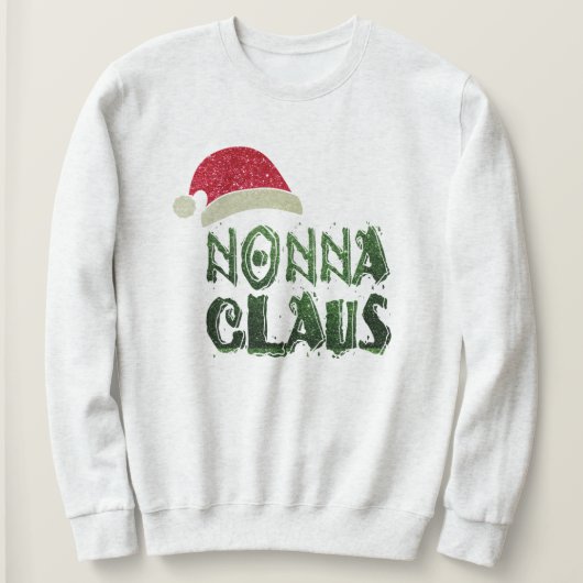 Oma Nonna Claus Kerstkerstkerstman Sweatsh Trui (Design voorkant)