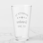 Oma Nonna Nanna Grootmoeder Bevorderd Tot Oma Glas (Achterkant)