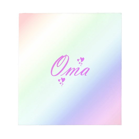 oma notitieblok (Voorkant)