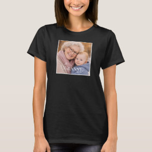 Oma of Grammy foto ingesteld jaar Hart T-shirt