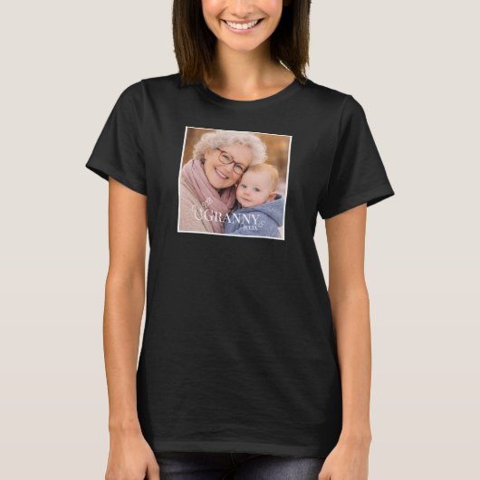 Oma of Grammy foto ingesteld jaar Hart T-shirt (Voorkant)