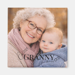 Oma of Grammy foto Oprichtingsjaar Hart  Magneet