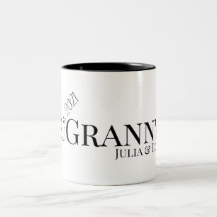 Oma of Grammy ingestelde gewoonte jaar modern Tweekleurige Koffiemok