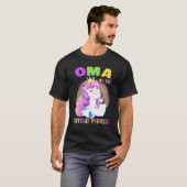 Oma of the Birthday Princess Unicorn Girl T-shirt (Voorkant volledig)