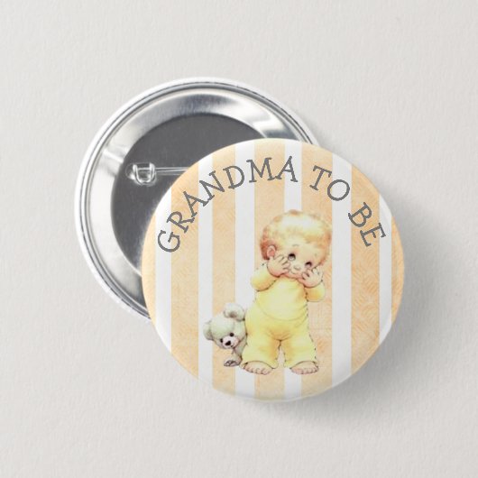 Oma om  Baby Graphics Button te zijn (Voorkant /achterkant)