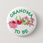 Oma om Baby shower Button Baby In Bloom (Voorkant)