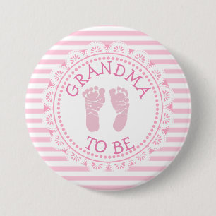 Oma om Baby shower Button te zijn