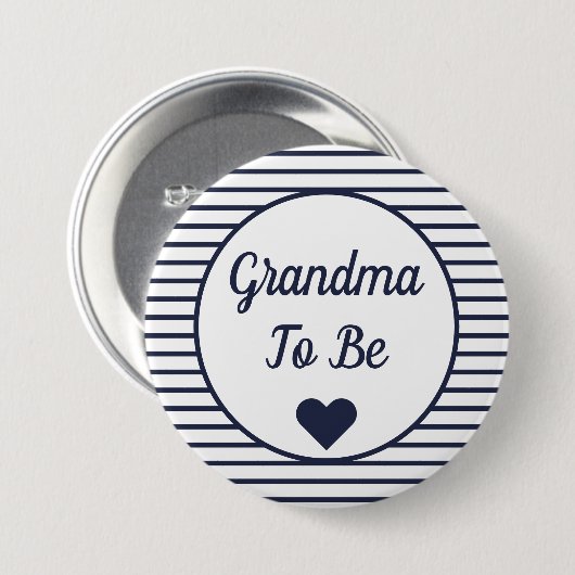 Oma om Baby shower Button te zijn (Voorkant /achterkant)