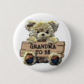 Oma om Baby shower Button te zijn (Voorkant)