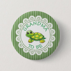 Oma om Baby shower Button te zijn