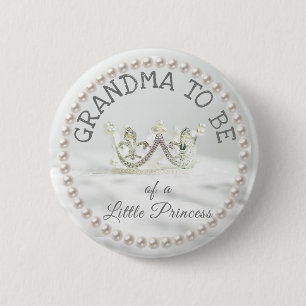 Oma om Baby shower Button te zijn Prinses Thérek