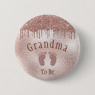 Oma om Baby shower roze Baby te worden Ronde Button 5,7 Cm