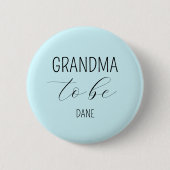 Oma om Blauw Baby shower Button (Voorkant)
