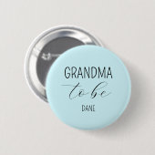 Oma om Blauw Baby shower Button (Voorkant /achterkant)