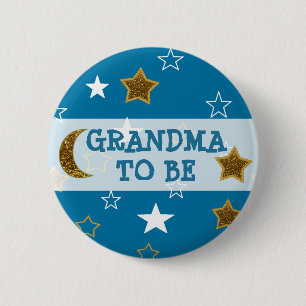Oma om Blauwe en Gouden Button te zijn
