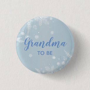 Oma om Blue Baby Boy Shower Ronde Button 3,2 Cm